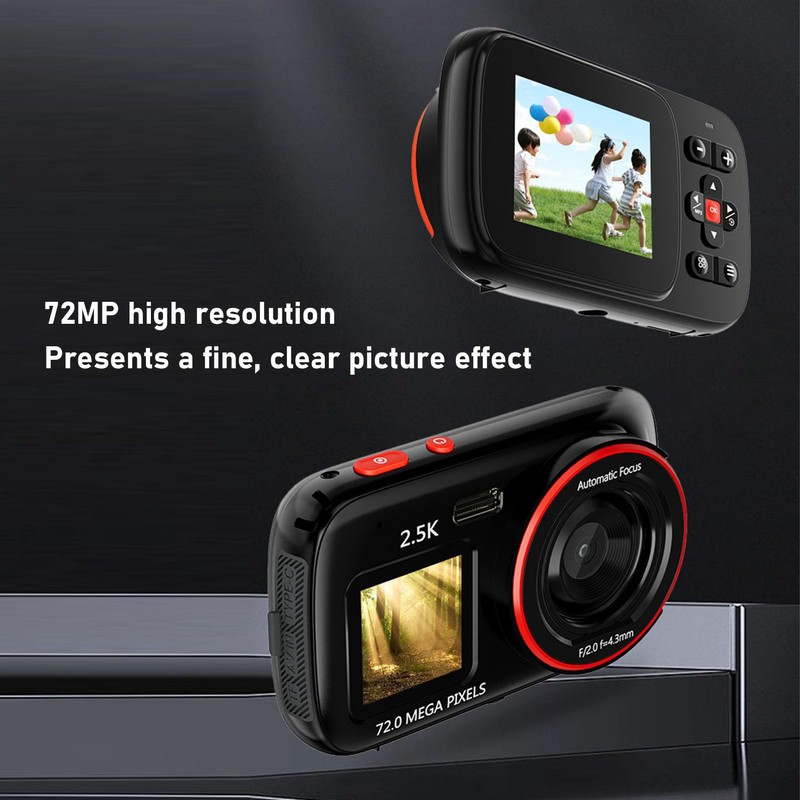 Digital Camera, HD 2.5K Vlogging Camera for YouTube, 72MP Camera