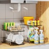 Delamu 2-Tier Under Sink Organizers and Storage, Multi-Purpose Stackable Bathroom