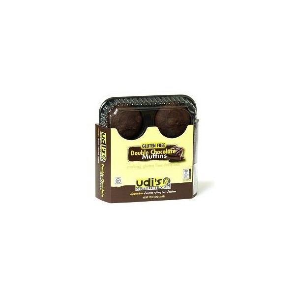 Udi's Gluten Free Double Chocolate Muffins (1 Case)