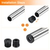 Sourcing Map 6Pcs Inserts for Round Tubes With M8 Thread,