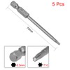sourcing map 5 Pcs T10 Magnetic Torx Screwdriver Bits, 1/4