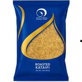 Eastern Feast - Roasted Kataifi, 32 oz (907g), Ready to Use Shredded Kunafa Dough for Dubai Chocolate, Desserts, Toppings