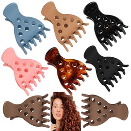 8pcs Root Lifting Claw Clips for Thick Curly Hair Roots Fluffy, Keep Curls Voluminous Natural Hair Clips, Crease-Free Root Lifting Hair Clips，Root Lifting Volumizing Clips Set
