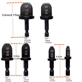 11pcs HVAC Repairing Set Air Conditioner Copper Tube Expander Swaging Tool Manual Pipe Swage Expander Drill Bit with 1/4'', 3/8'', 1/2'', 5/8'', 3/4'', 7/8' Bits