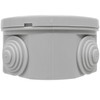 10 x 80mm Round Electrical Junction Box with Rubber Cable