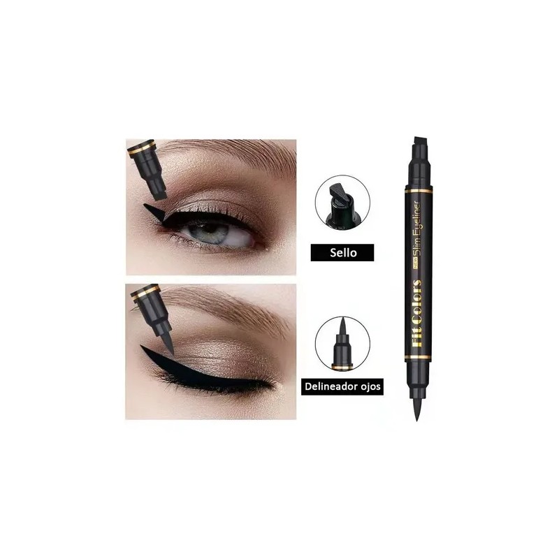 2pcs Delineadores Resistente Agua Negrosello Eyeliner Ojos