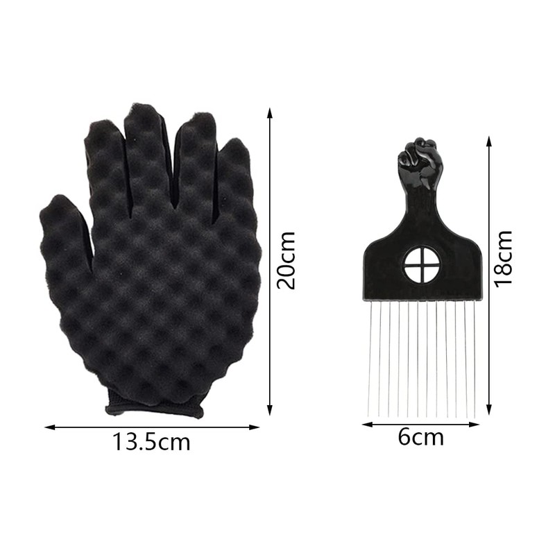 Pamtns Pack of 4 Twist Sponge Afro Comb Magic Curl