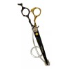 MC8 Tijeras De Corte Negro/dorado Microdentada Leon