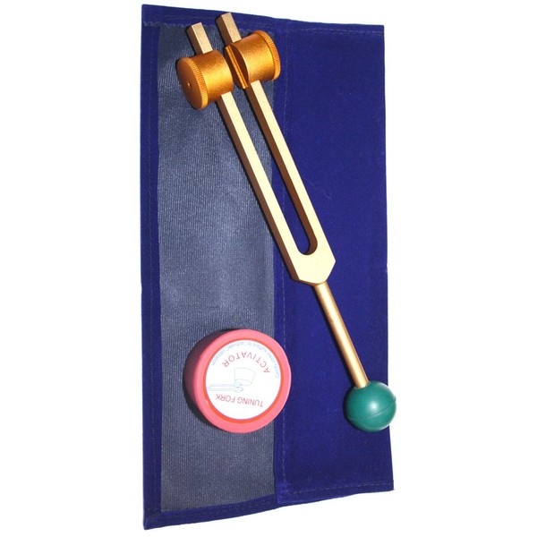 Radical Golden Om Weighted with Rubber Balll for Grip Tuning Fork for Meditation,Peace Relaxation & Energy - OHM Enchantment