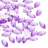 PATIKIL Marquise Gems, 300 Pcs 10x5mm Acrylic Rhinestones Flat Back Navette Horse Eye Crystal Gems for Jewelry Making DIY Craft, Purple