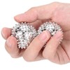 1 Pair Magnetic Massage Ball, Hand Massage Acupressure Ball, Silver