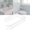 Toilet Roll Holder No Drilling Acrylic Transparent Wall Mount Toilet