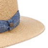 LIERYS Blue Band Western Straw Hat - Panama Straw Summer