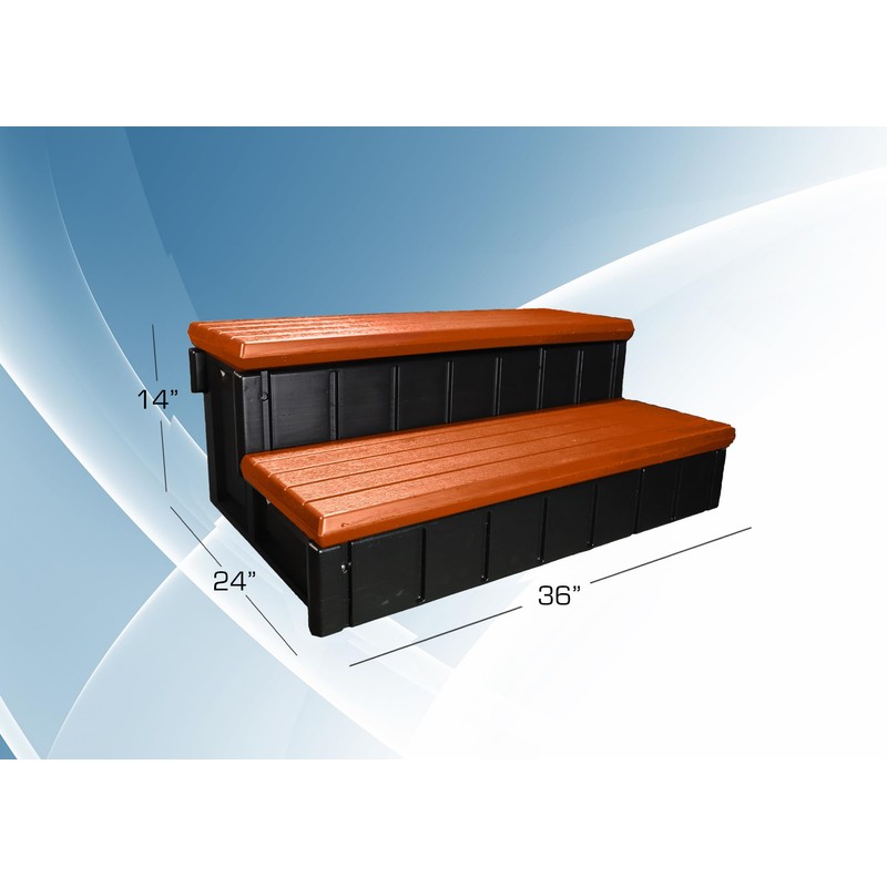Confer Plastics Two Tier 36" Wide Deluxe Hot Tub Step.
