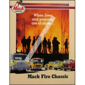 Mack Fire Truck Vintage Magazine Ad Reproduction Firefighting Print 8.5x11"