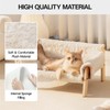 MEWOOFUN Cat Couch Bed, Pet Sofa for Indoor Cats Wooden