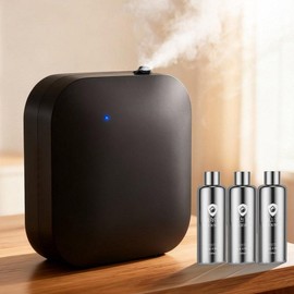 BLD automatic diffuser automatic spray air freshener office diffuser, black + 300ml essential oil, 1 set / 비엘디 자동디퓨저 자동분사방향제 사무실디퓨저, 블랙+300ml 에센셜 오일, 1세트