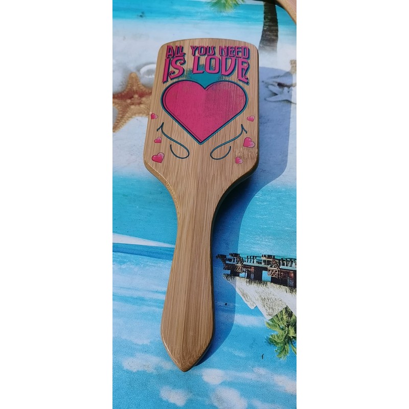 Funny Square Bamboo Hair Brush - All You Need is