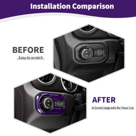 RT-TCZ - Botón de Interruptor de Faros Delanteros ABS para Jeep Wrangler 2018-2022 JL JLU Gladiator JT Sport X Sahara Rubicon Morado