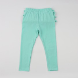 HOOLCHEAN Baby Toddler and Little Girls Ruffles Buttocks Leggings Solid Color Pants, Aqua Green, 80: 6-12 Months