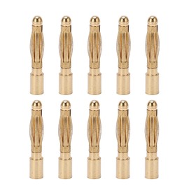 2.5mm Banana Connectors Plug, Multi Purpose Pure Copper Nickel Plated Nickel Plating Banana Connectors for Line Plug in