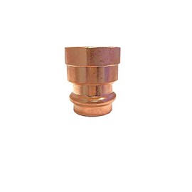 Libra Supply 1/2 inch Press Copper Female Adapter, Press x FIP, (Pack of 5 pcs, Click in for more size options), 1/2'', 1/2-inch copper pipe fitting plumbing supply