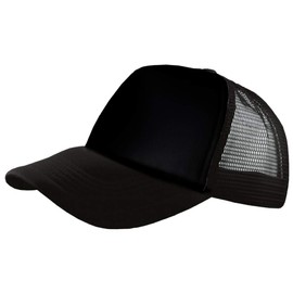 eBuyGB Unisex's Men's Adjustable Classic Snapback Summer Mesh Baseball Hat, Black, One Size