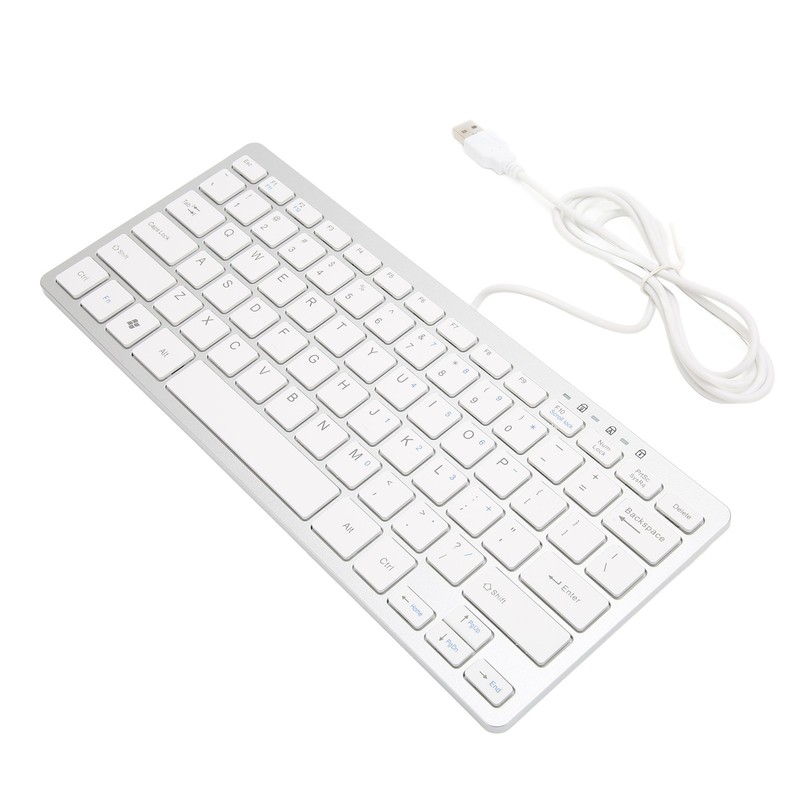 Mini Keyboard Mini Ultra Thin 78 Keys USB Wired Keyboard