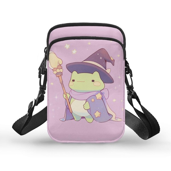 Zanxiantu Cute Wizard Frog Mini Crossbody Purse Shoulder Bag Purple