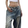 EMMIOL Women Wide Leg Jeans Trendy High Waisted Denim Pants