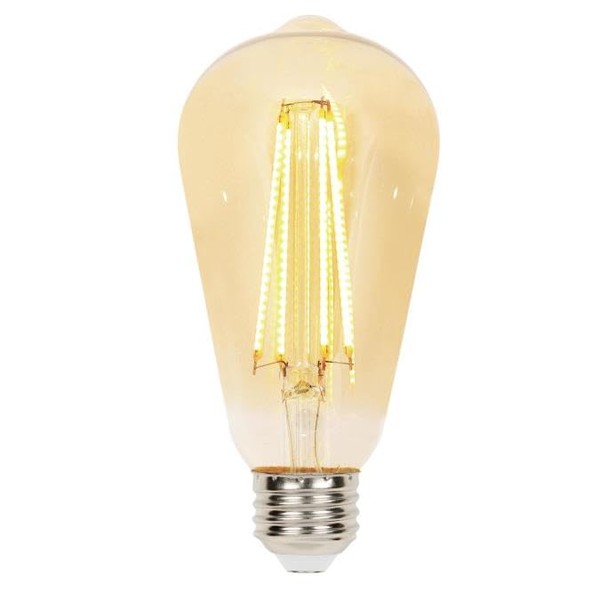 Westinghouse Lighting 5317800 6.5 Watt (60 Watt Equivalent) ST20 Dimmable Amber Filament LED Light Bulb, Medium Base