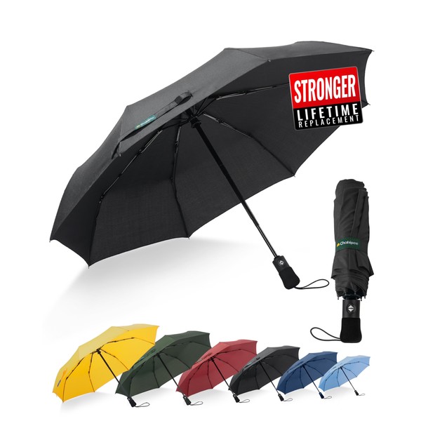 Chakipee Travel Compact Umbrella Windproof - Portable Automatic Umbrellas for