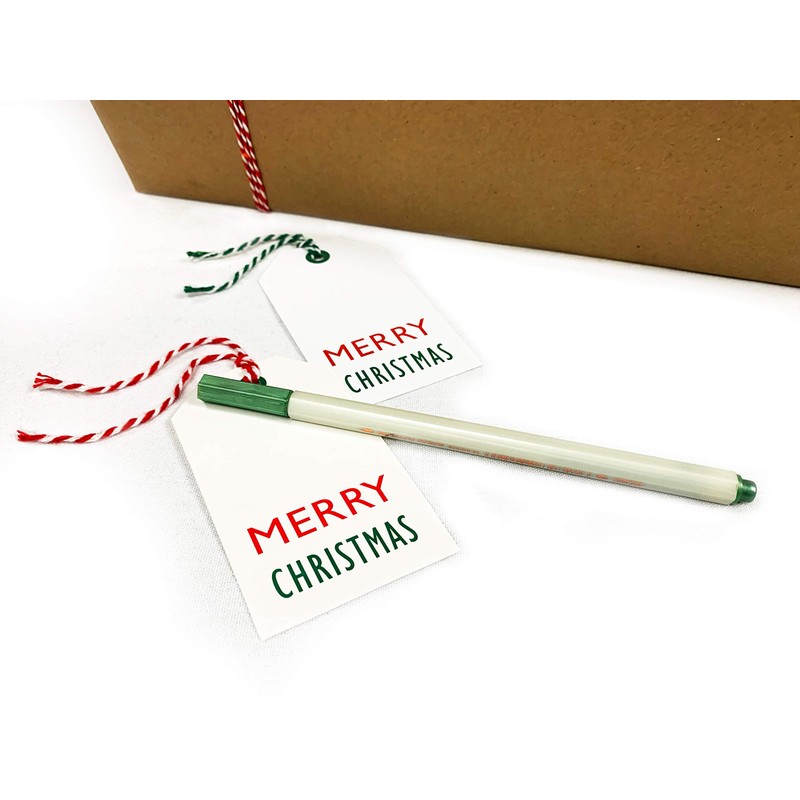 K-Kraft Christmas Gift Tags - 25-Pack - Festive Kraft Tags