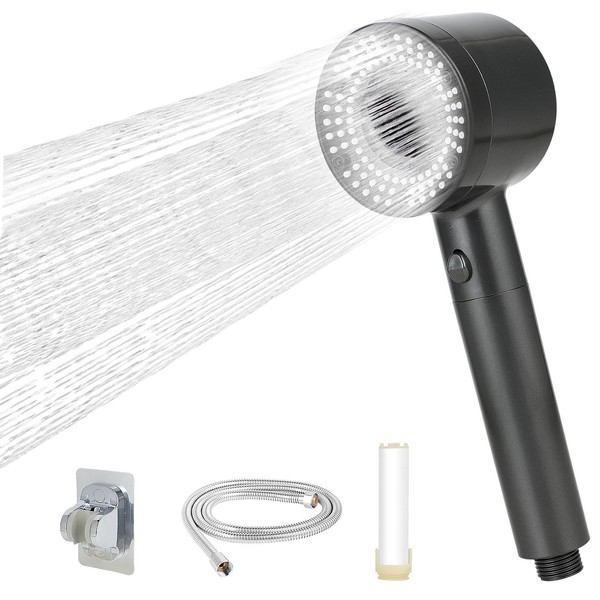 Shower Head Hard Water Filter Shower Head with 1.5M Shower