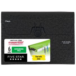 Five Star 6 – Clasificadora de bolsillo, Negro, 1 paquete