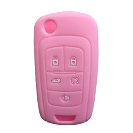 Key Fob Cover for Buick：RPKEY Pink Silicone Keyless Remote Replacement | Car Key Fob Case Protector Fit for Buick Lacrosse Encore Regal Verano | Key Fob Shell