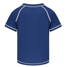 Csqtongan Boys' Swimming Shirt UV Shirt Swimming Top Swimming Shirt Kids Short Sleeves Rash Guard Swimwear Quick Dry T-Shirt, darkblue, 8-9 years