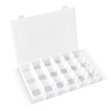 MUFUSHAN Transparent PP Case 18 Compartments with Dividers Removable Plastic