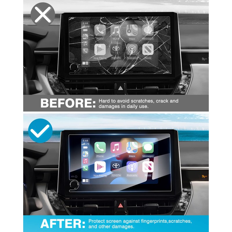 Karltys [Upgrade] 2 Pack 2023~2026 Toyota Corolla/Corolla Cross/RAV4 8-Inch Screen