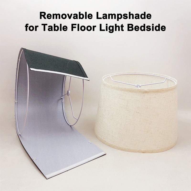 Removable Folding Linen Lampshade Cowl DIY Homemade Table Lamp Accessories