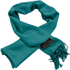 CJ Apparel Teal Green Men's Nepalese Solid Colour Fashion Scarf Seconds Scarves Face/Neck Wrap Hand Made in Nepal NEW