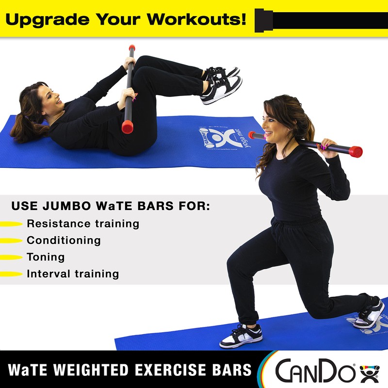 CanDo Jumbo Wate Bar, Red, 7.5 Pound