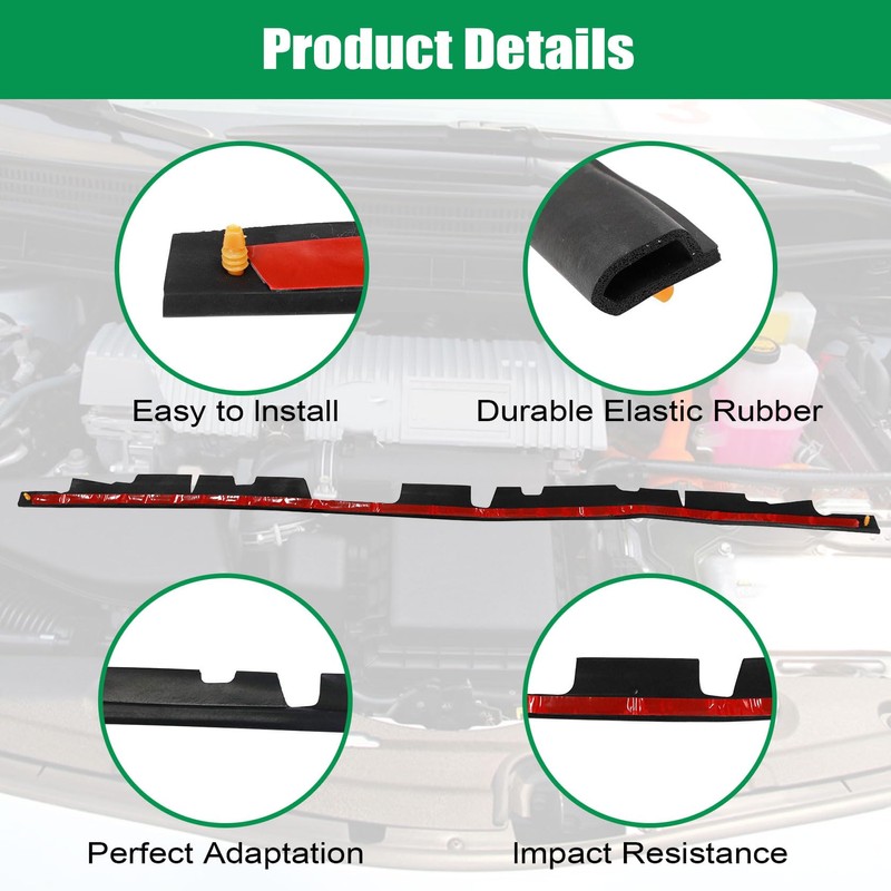 FZJDSD Front Bumper Front Hood Rubber Seal Compatible with Toyota