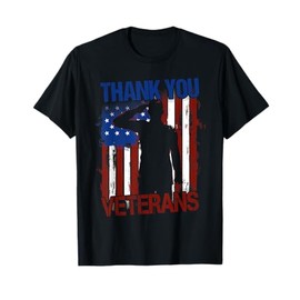 Thank You Veterans Service Patriot Veteran Day American Flag T-Shirt