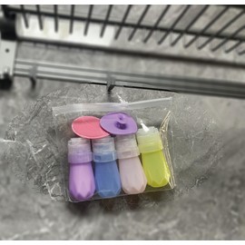 CerfoParlen Travel Bottles for Toiletries 2oz Travel Size Containers Silicone Travel Bottles Leak Proof,4Pcs Squeezable Refillable Empty Toiletry Bottles