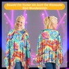 NUUOTP Hippie Costume Women's Set with Poncho, Headbands, Accessories for