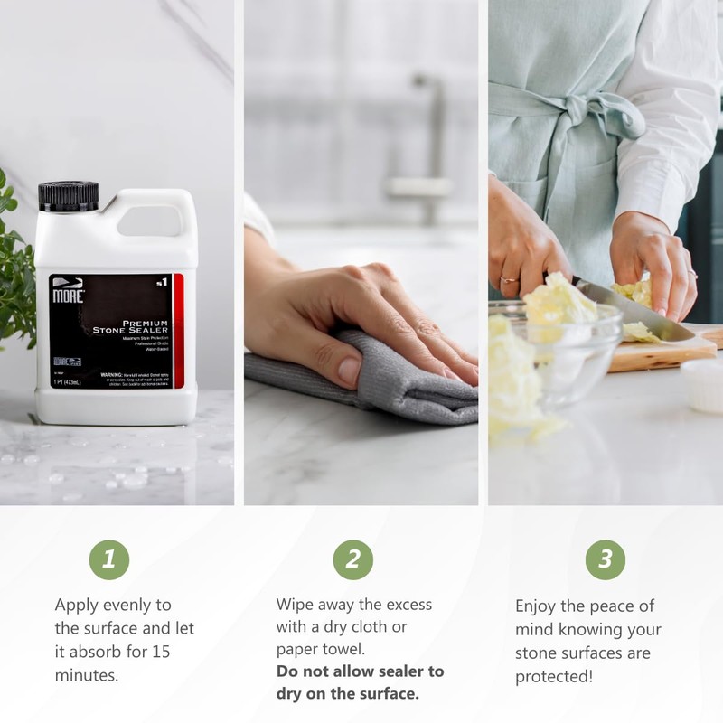 MORE Premium Stone Sealer - Water Based Formula - Protection