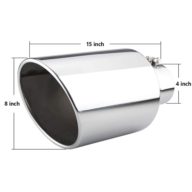 LCGP 4 inch Inlet Diesel Truck Tailtip, 8 inch Outlet