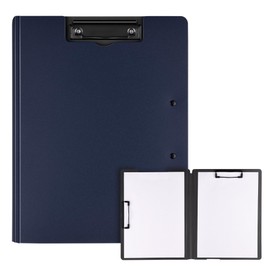 Vonsera Clipboard A4 Writing Case A4 with 2 Clips Clipboard with Lid Clipboards for Office School Construction Site Blue