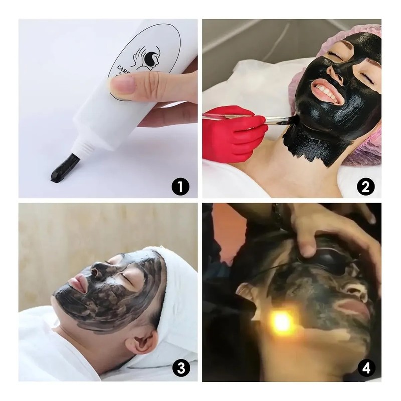 Mascarilla De Carbón Activado Con 2 Cremas Para Todo Tipo